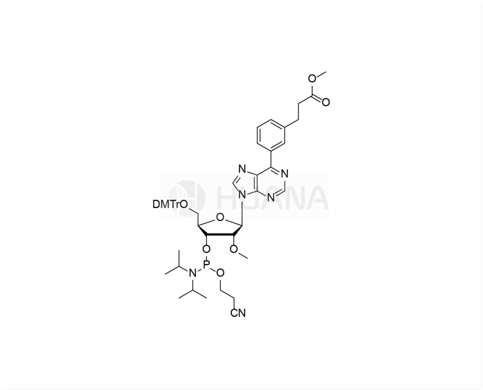 DMTr-2'-O-Me-6-Deamino-6- ((m-бензенепропаноевой кислоты метиловый эфир) -rA-3'-CE-фосфорамидит
