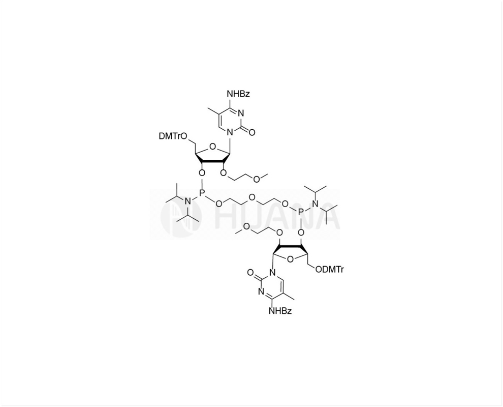 di ((5'-O-DMTr-2'-O-MOE-5-Me-rC(Bz)-3'-окси) - ((оксибис ((этан-1,2-диль)) -bis ((дизопропилфосфорамидит)