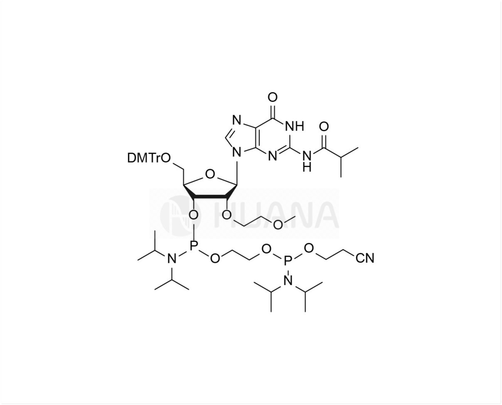 5'-O-DMT-2'-O-MOE-rG ((iBu)-3'- ((2-цианоэтокси) ((дизопропиламино) фосфорамидит) -этил-дизопропилфосфорамидит)