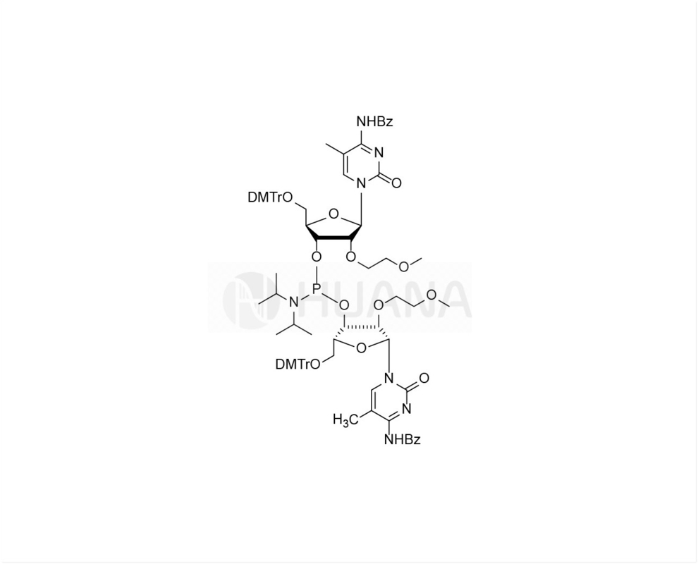 Bis ((5'-O-DMTr-2'-O-MOE-5-Me-rC(Bz)-3'-oxy) -diisopropylphosphoramidite