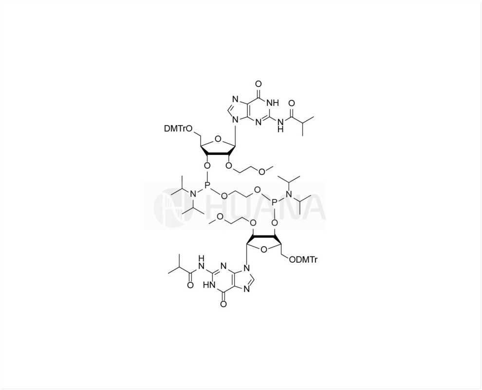 di ((5'-O-DMTr-2'-O-MOE-rG(iBu)-3'-окси) - ((оксибис ((этан-1,2-диль)) -bis ((дизопропилфосфорамидит)